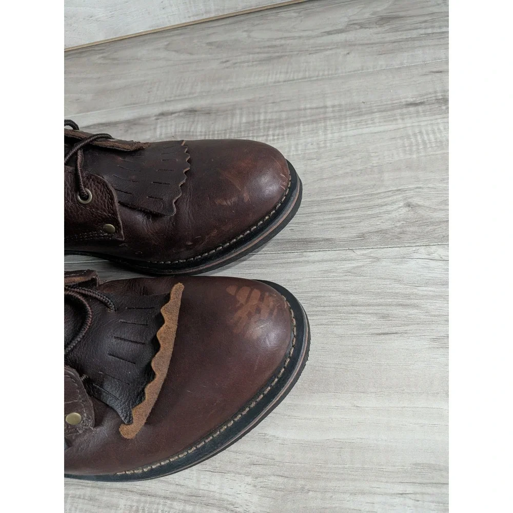 AdTec Packer Work Boot Tumble Chestnut Brown Leather 1173 Men's 11 W